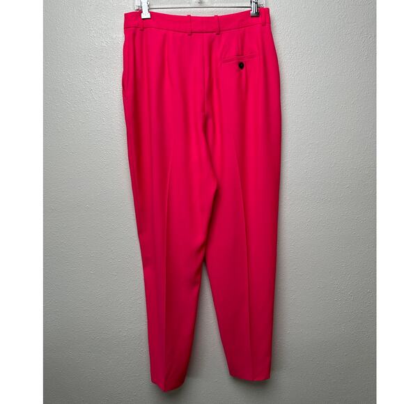 Alexander McQueen Coral Pink Pleated Trousers Women size 10 - Picture 6 of 14